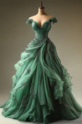 Robe de bal verte, robe de soirée pour 16 ans