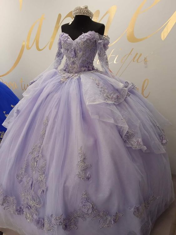 Robe de quinceañera violette style princesse, robe de bal pour 16 ans